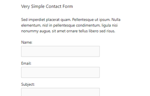 Very Simple Contact Form screenshot 2
