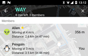 Android: Group member list