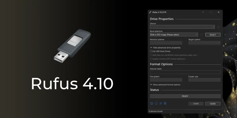 Rufus 4.10 finally adds a dark mode & updates Windows certificate support for Secure Boot image