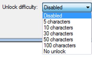 Varying unlock difficulty