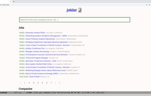 Job list homepage, search for jobs and companies recruiting