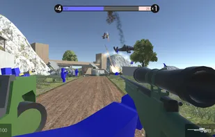 Fortress Wall from afar in "Island" Map