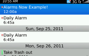 Alarm to see in the Calendar