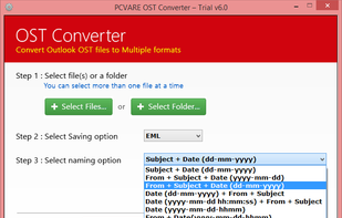 PCVARE OST File Converter screenshot 1