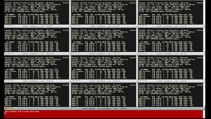 12 ssh sessions under the control of one master window