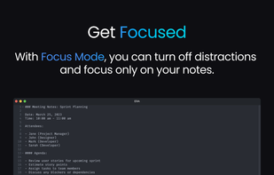 Focus On Your Notes