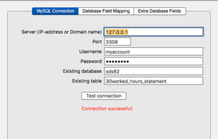 mysql connection for registered users.