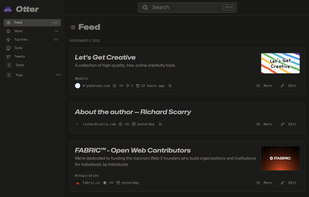 Feed (dark mode)