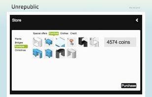 This is store. Buy furniture, clothes, build your rooms and invite friends