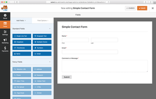 WPForms screenshot 1