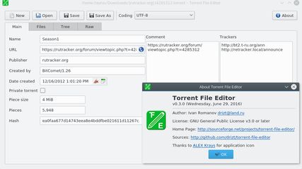 Torrent File Editor screenshot 1