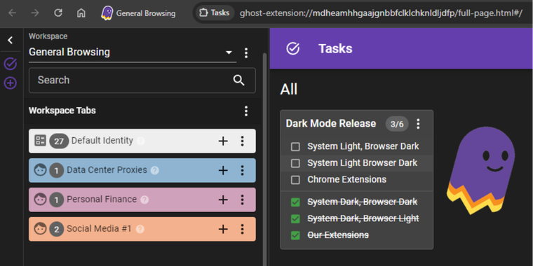 Ghost Browser introduces Dark Mode in latest update image