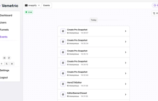 Vemetric screenshot 1