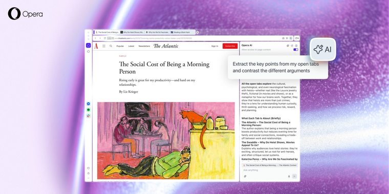 Opera AI launches for Opera One, GX, and Air with faster AI and advanced features image