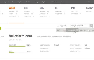 Vesta Control Panel screenshot 1