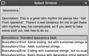 Groove selection