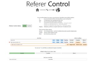 Referer Control screenshot 1