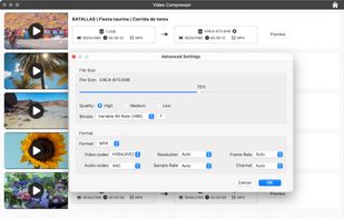 tweak settings and compress videos