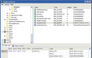 RegistryViewer screenshot 1