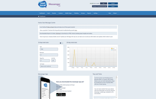 The Dashboard page which appears post login.