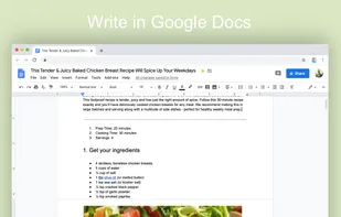Write in Google Docs