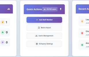Staff Glance - Admin Dashboard