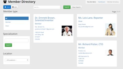 Customizable Member Directories