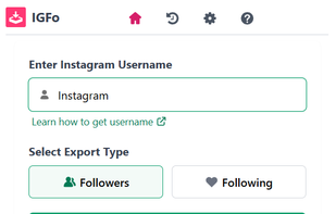 Effortlessly export Instagram follower and following lists to CSV with just one click.