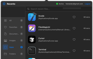 Recento screenshot 1