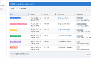 With at-a-glance overviews of your past and present terms and classes, a quick sketch of your schedule is always handy. Categorize your assignments, set up grading scales, and enter details about teachers, room location, schedules, credits, and more!