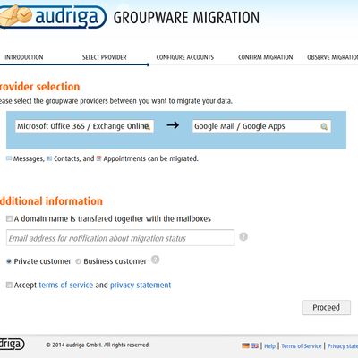 Step 1: Select provider or configure your custom server