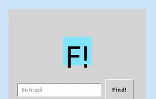 Mobile view of the home page. You actually never visit this page, but only once to add Find as your default search engine.