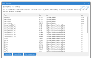 O&O FileErase screenshot 1