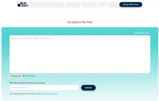 Upsum.io AI summarizer 4
