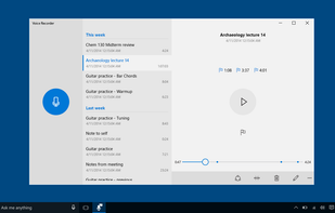 Windows Voice Recorder screenshot 1