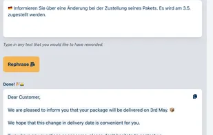 Rephrasee.com screenshot 2