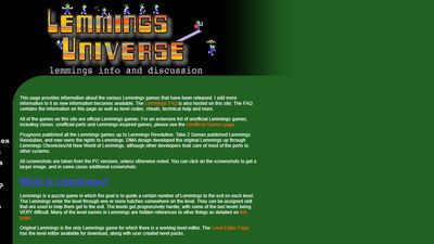 Lemmings Universe - Lemmings Info and Discussion