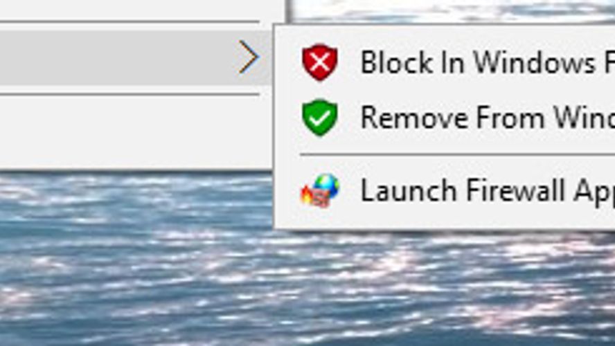 Firewall App Blocker Friendly user interface for blocking selected