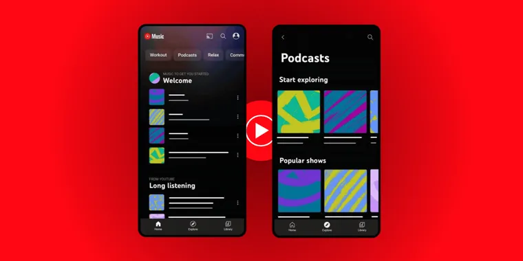 YouTube Music expands podcast support internationally, starting with Brazil and Canada image