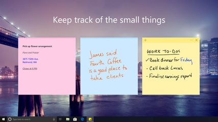 Microsoft Sticky Notes screenshot 1