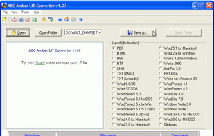 ABC Amber LIT Converter screenshot 1