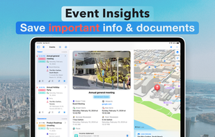 Access Events Insights
View all important information at a glance, including event type, start and end times, as well as any attached documents or notes.
