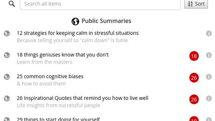 Browse a list of summaries to revise, or create your own.