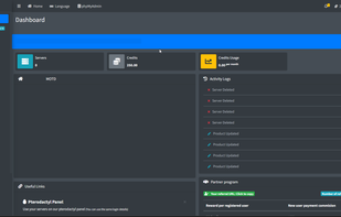 Example of self-hosted dashboard