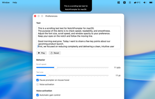 NotchPrompter screenshot 1