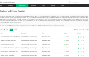 Applications enumeration view