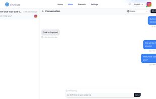 Live chat interface
