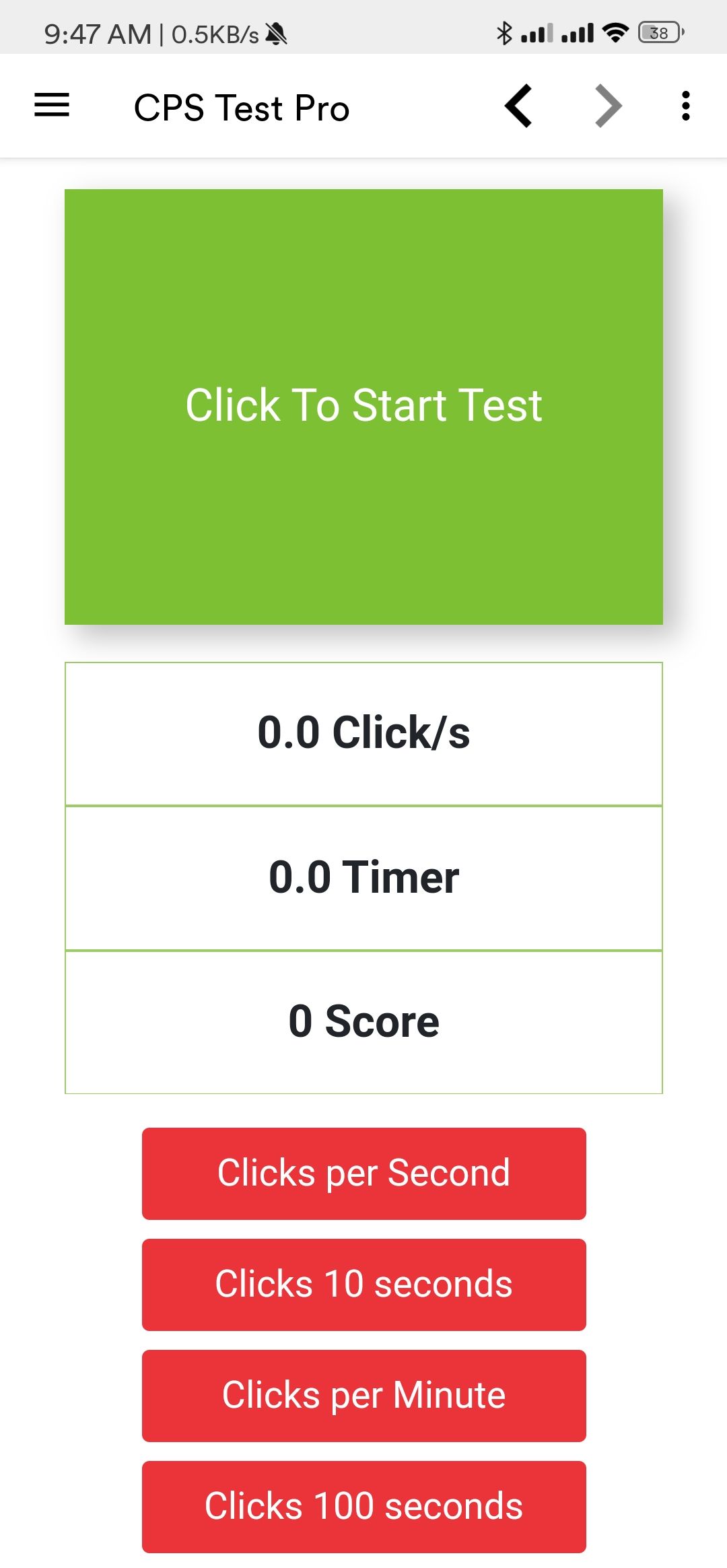 CPS Test, Clicks Per Second