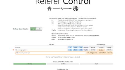 Referer Control screenshot 1