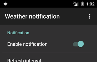 Weather notification screenshot 3